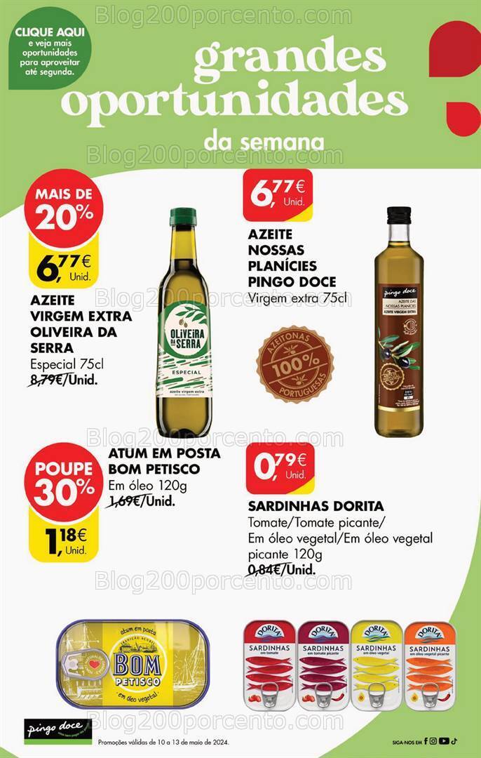 Antevisão Folheto PINGO DOCE Promoções Fim de Semana - 10 a 13 maio