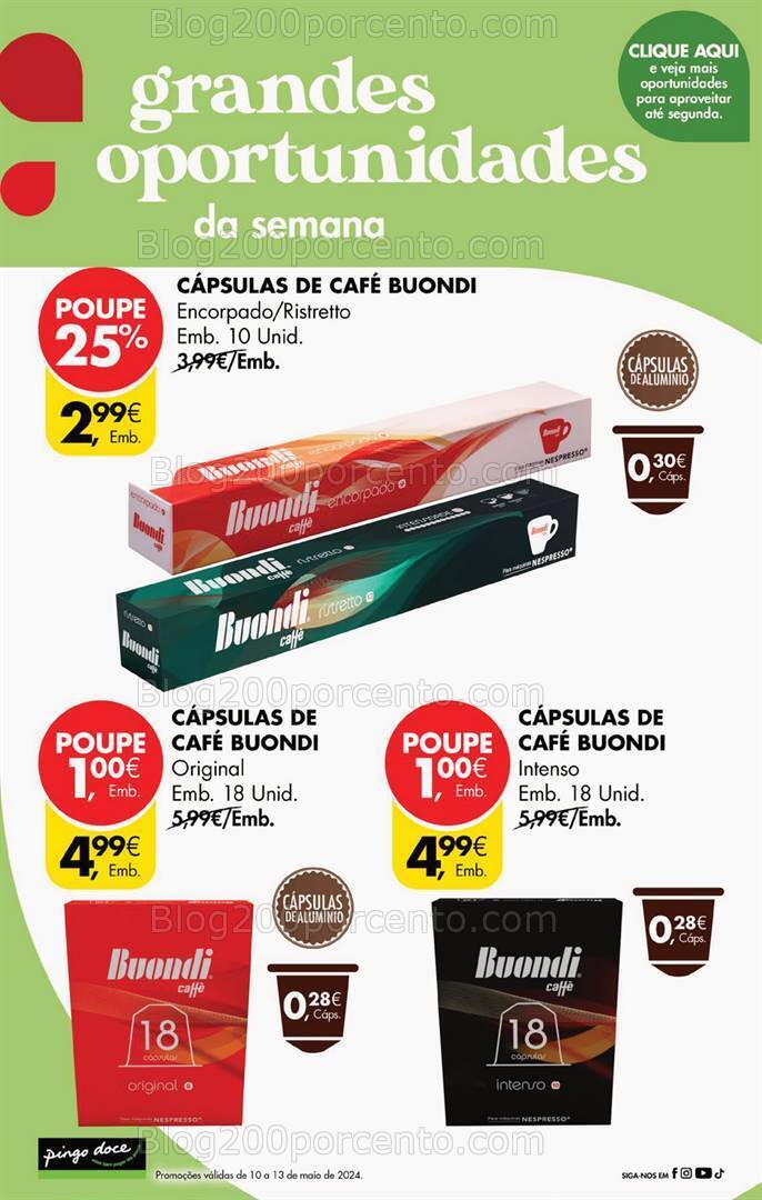 Antevisão Folheto PINGO DOCE Promoções Fim de Semana - 10 a 13 maio
