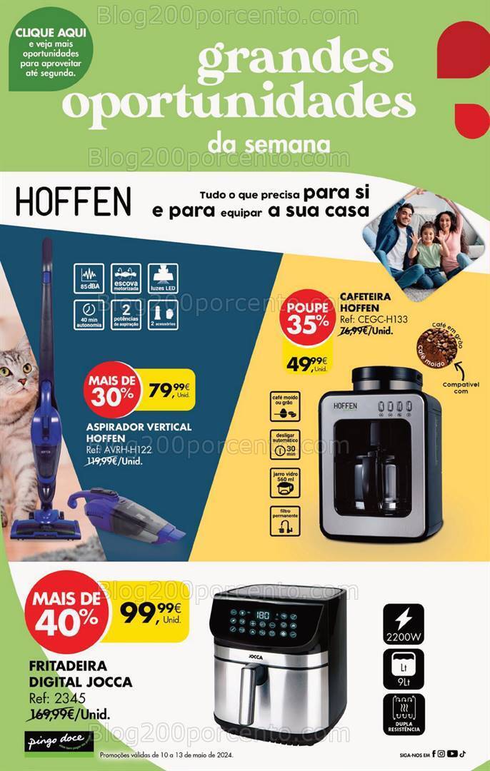 Antevisão Folheto PINGO DOCE Promoções Fim de Semana - 10 a 13 maio