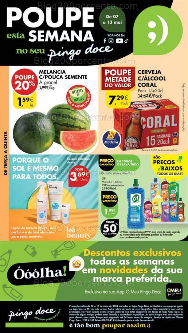 Antevisão Folheto PINGO DOCE Madeira Promoções de 7 a 13 maio