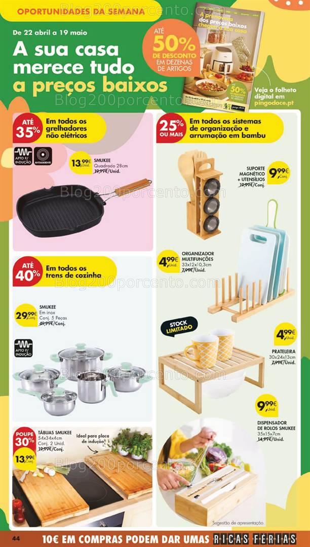 Antevisão Folheto PINGO DOCE Lojas Grandes Promoções de 13 a 19 maio bazar