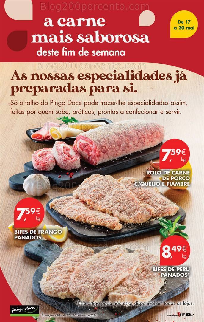Antevisão Folheto PINGO DOCE Promoções Fim de Semana - 17 a 20 maio