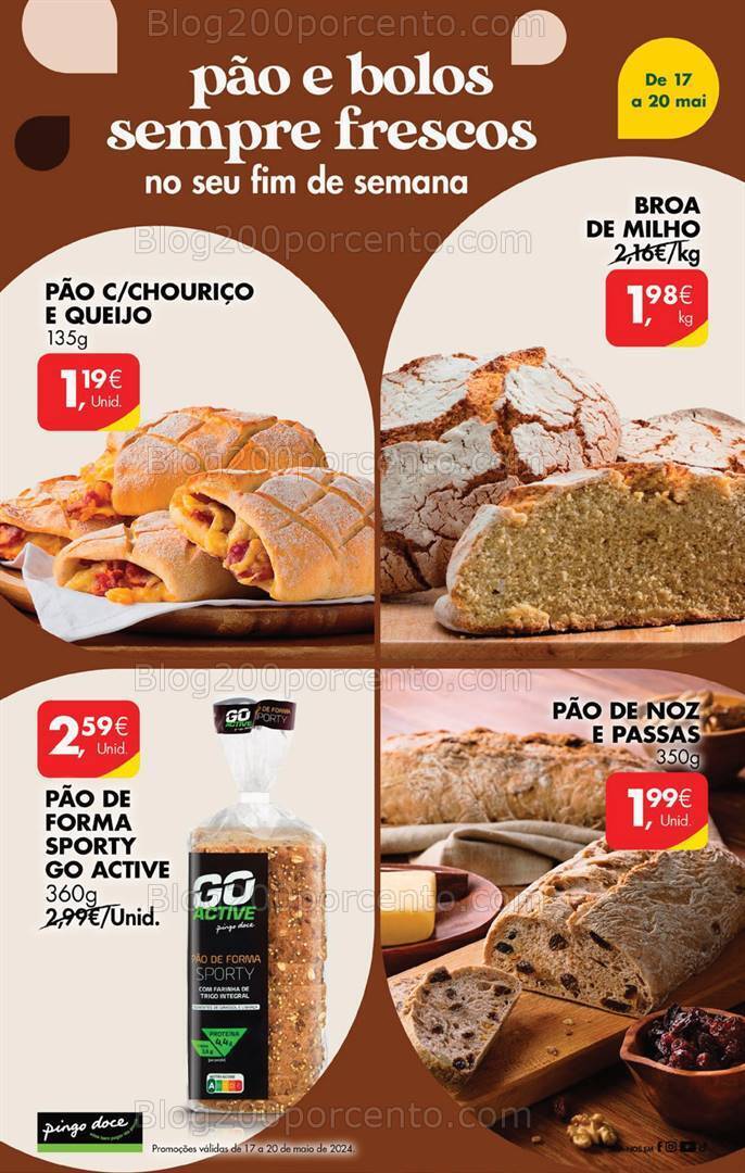 Antevisão Folheto PINGO DOCE Promoções Fim de Semana - 17 a 20 maio