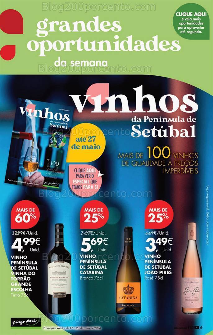 Antevisão Folheto PINGO DOCE Promoções Fim de Semana - 17 a 20 maio