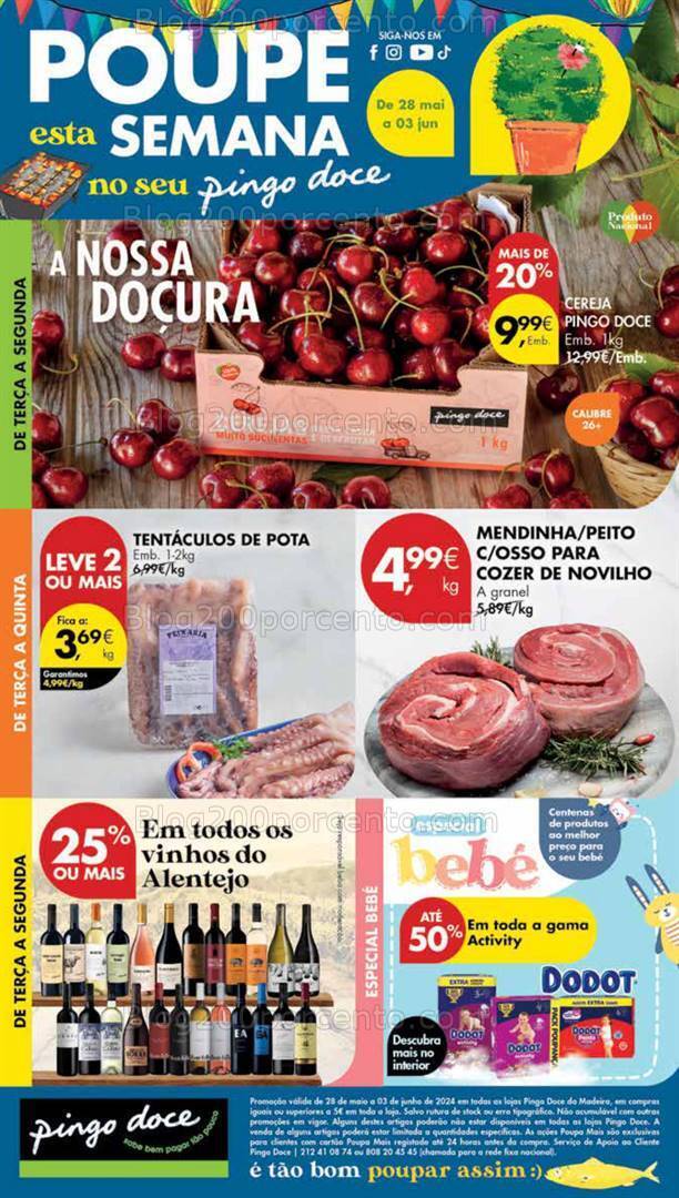 Antevisão de Folheto PINGO DOCE Madeira Promoções de 28 maio a 3 junho