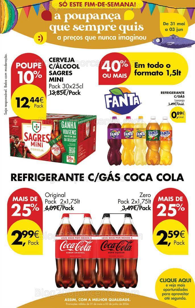 Antevisão Folheto PINGO DOCE Promoções Fim de Semana - 31 maio a 3 junho