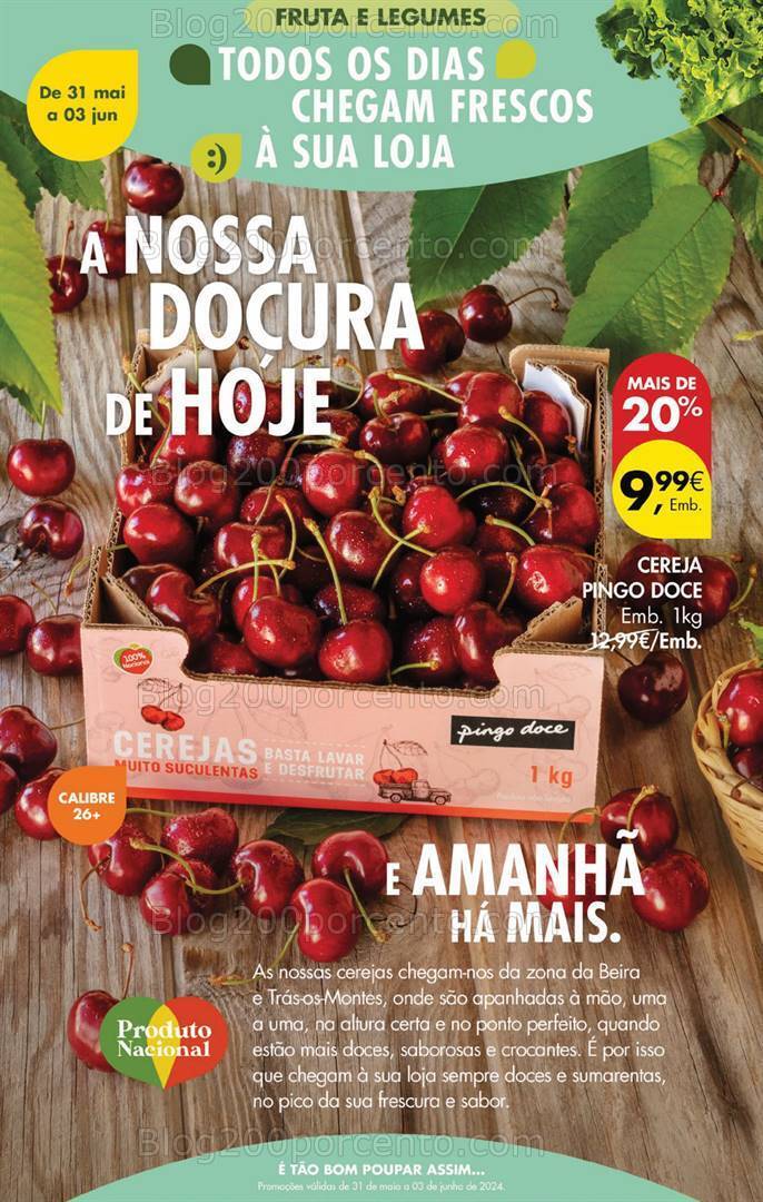 Antevisão Folheto PINGO DOCE Promoções Fim de Semana - 31 maio a 3 junho