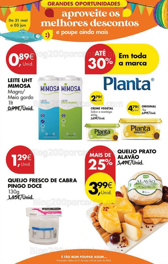 Antevisão Folheto PINGO DOCE Promoções Fim de Semana - 31 maio a 3 junho