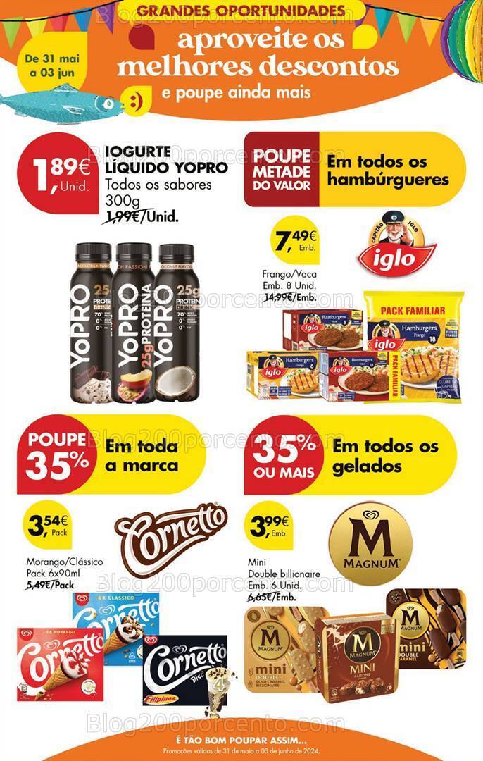 Antevisão Folheto PINGO DOCE Promoções Fim de Semana - 31 maio a 3 junho