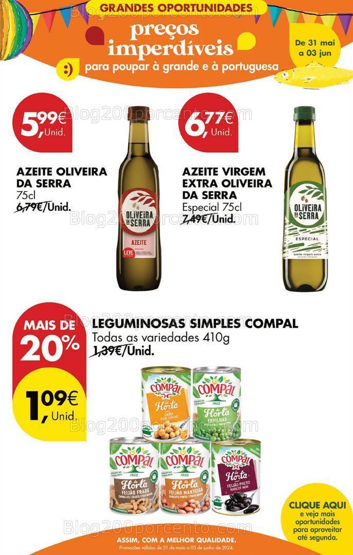 Antevisão Folheto PINGO DOCE Promoções Fim de Semana - 31 maio a 3 junho