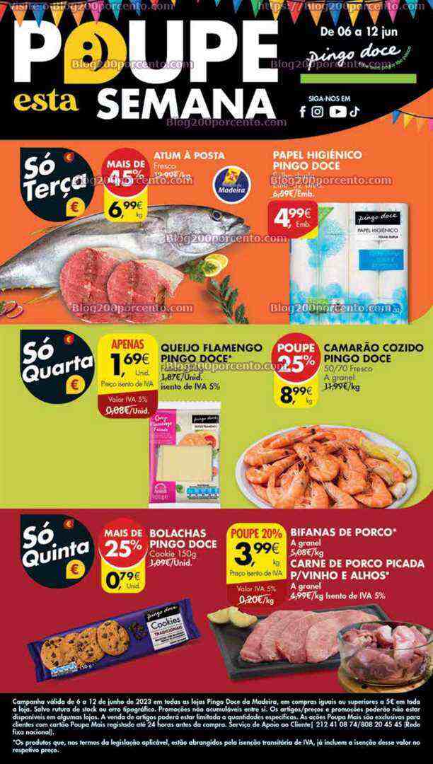 Antevisão Folheto PINGO DOCE Madeira Promoções de 6 a 12 junho