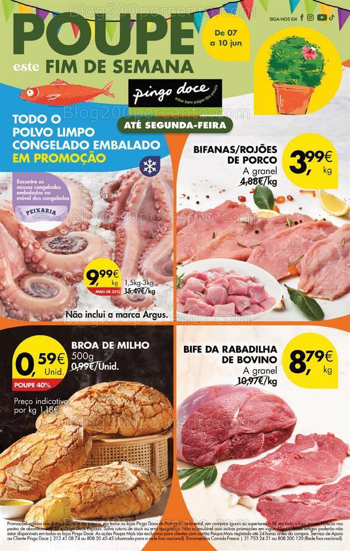 Antevisão Folheto PINGO DOCE Promoções Fim de Semana - 7 a 10 junho