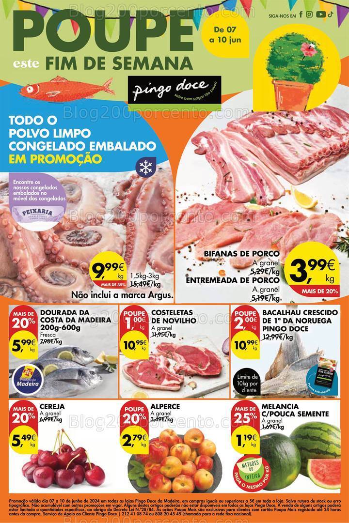 Antevisão Folheto PINGO DOCE Madeira Promoções Fim de Semana - 7 a 10 junho
