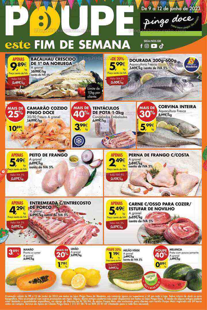 Antevisão Folheto PINGO DOCE Madeira Promoções Fim de Semana de 9 a 12 junho