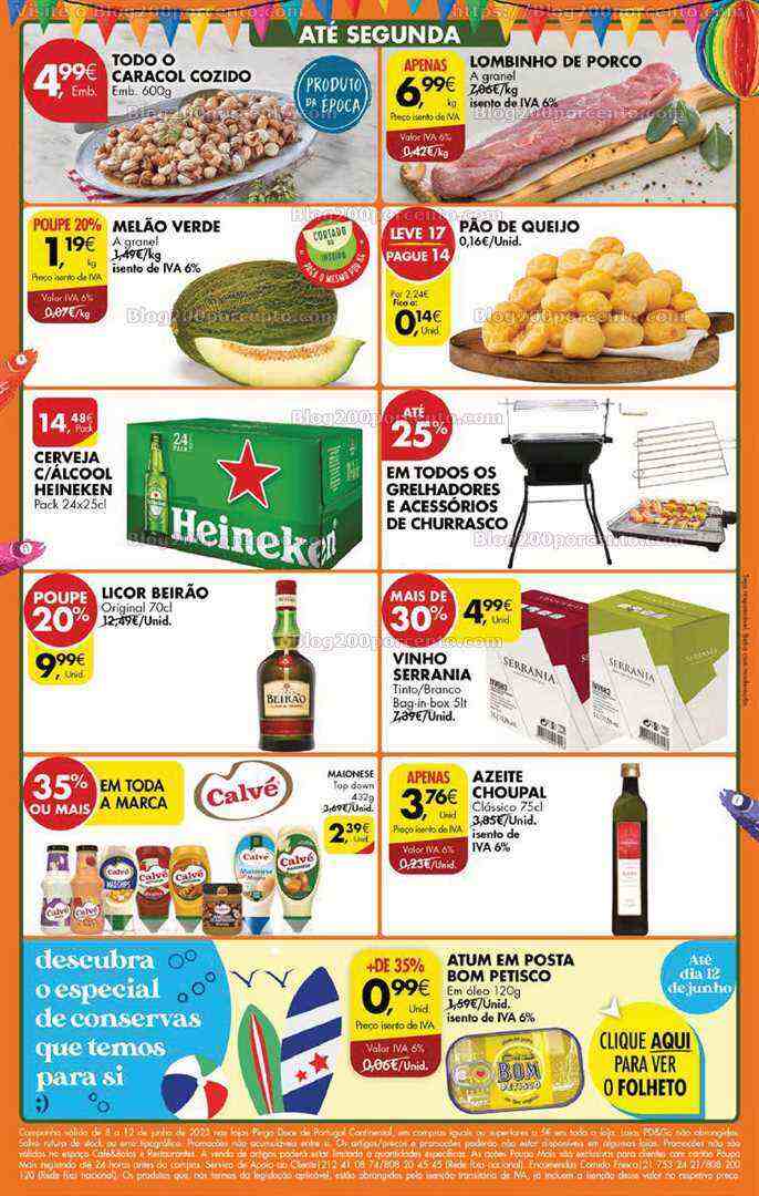 Antevisão Folheto PINGO DOCE Promoções Fim de Semana - 8 a 12 junho