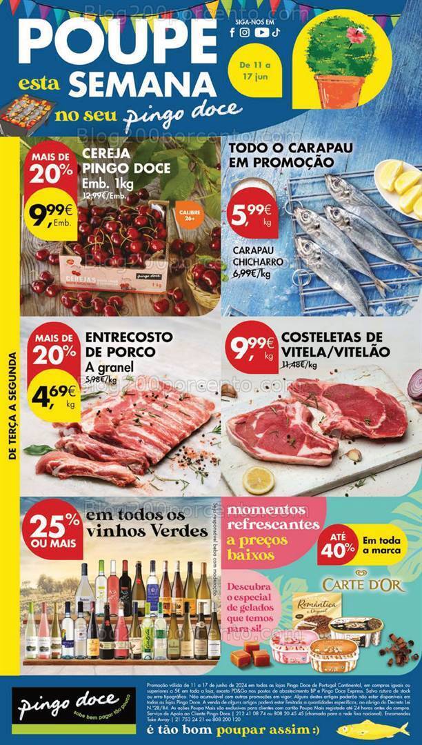 Antevisão Folheto PINGO DOCE Lojas Grandes Promoções de 11 a 17 junho