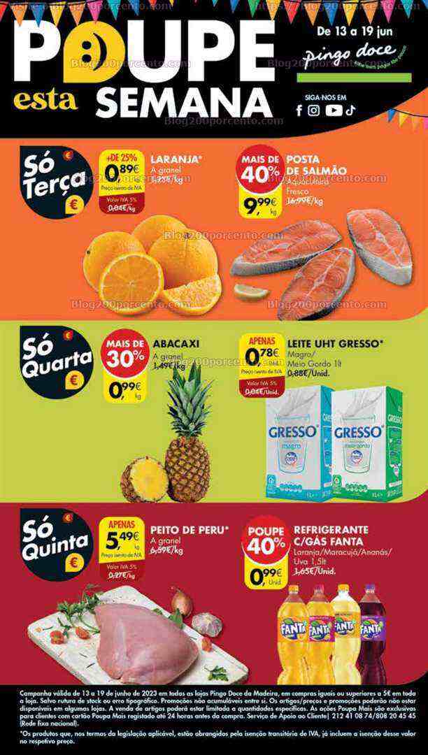 Antevisão Folheto PINGO DOCE Madeira Promoções de 13 a 19 junho
