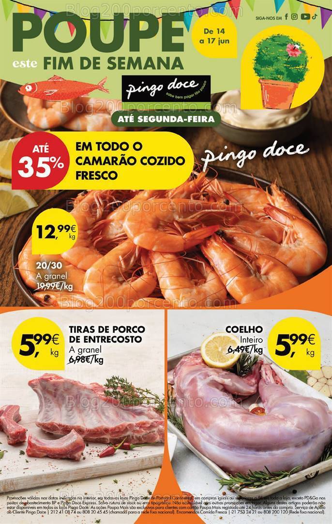 Antevisão Folheto PINGO DOCE Promoções Fim de Semana - 14 a 17 junho