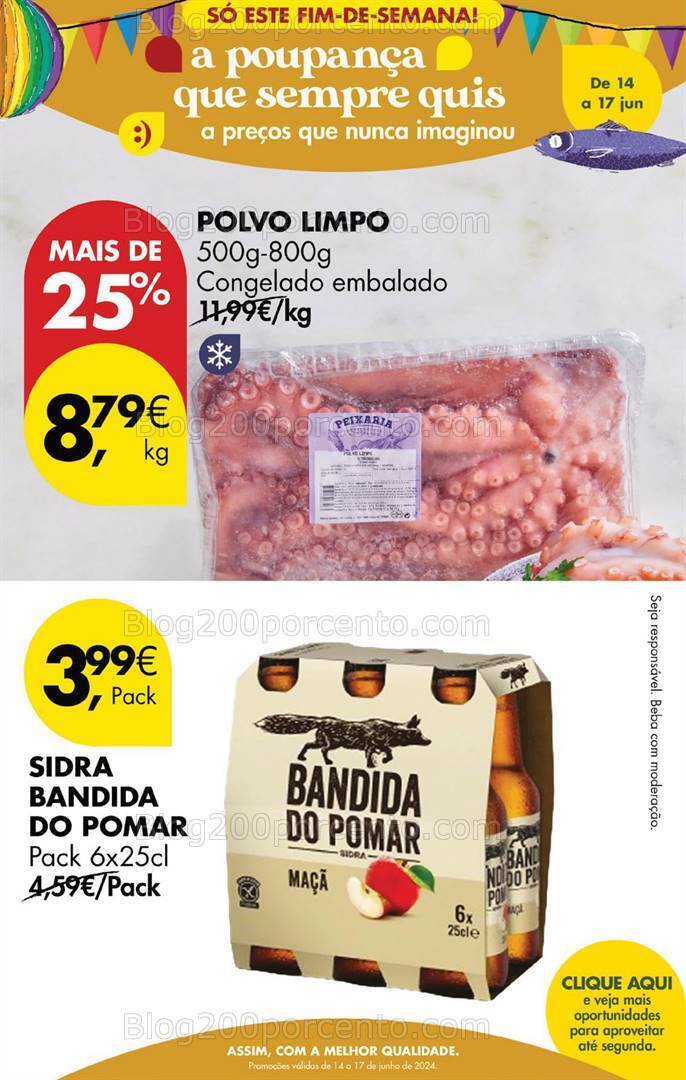 Antevisão Folheto PINGO DOCE Promoções Fim de Semana - 14 a 17 junho