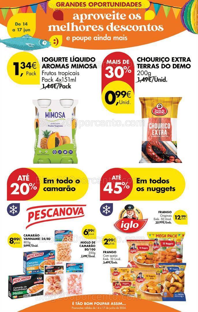 Antevisão Folheto PINGO DOCE Promoções Fim de Semana - 14 a 17 junho