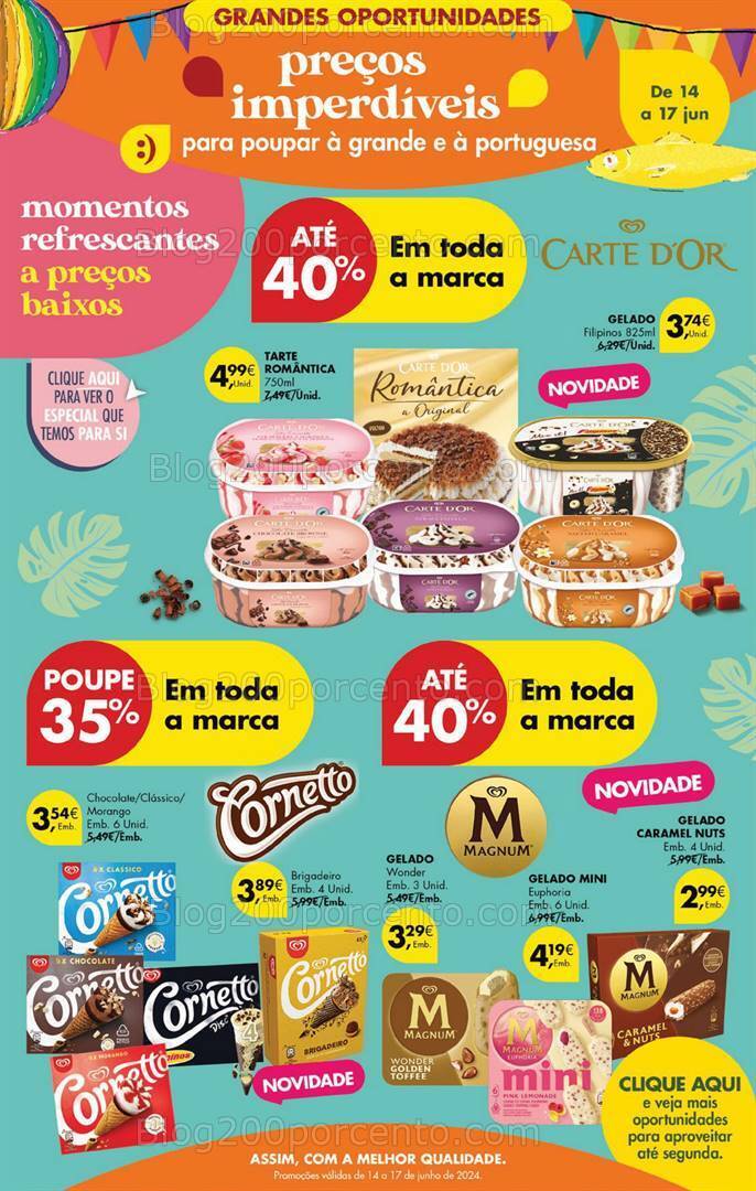 Antevisão Folheto PINGO DOCE Promoções Fim de Semana - 14 a 17 junho