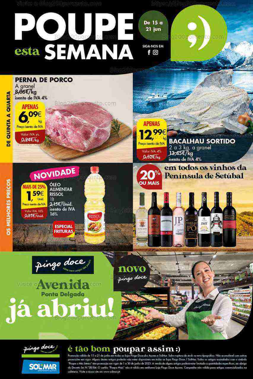 Antevisão Folheto PINGO DOCE Açores Promoções de 15 a 21 junho