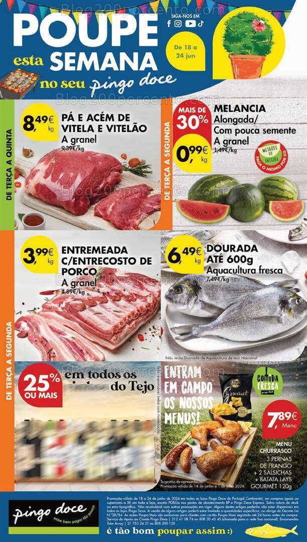 Antevisão Folheto PINGO DOCE Lojas Grandes Promoções de 18 a 24 junho