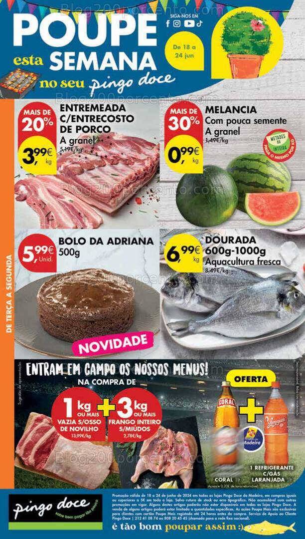 Antevisão Folheto PINGO DOCE Madeira Promoções de 18 a 24 junho