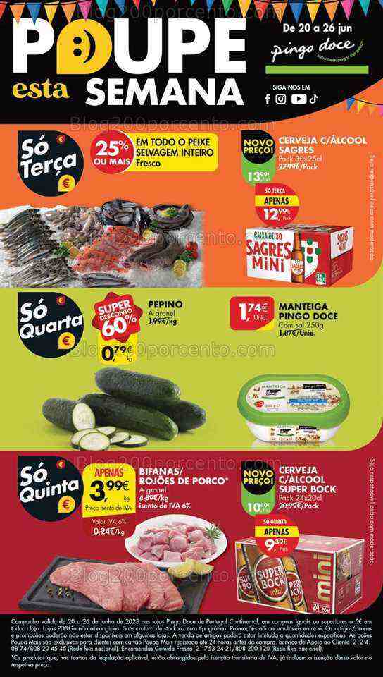 Antevisão Folheto PINGO DOCE Lojas Grandes Promoções de 20 a 26 junho
