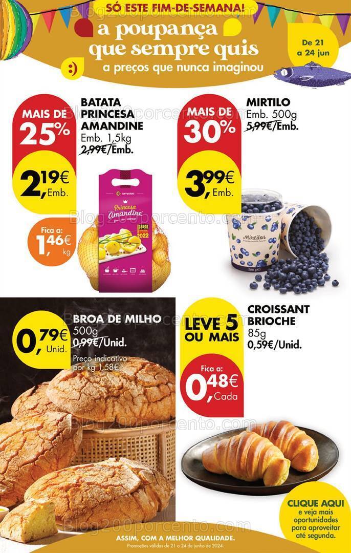 Antevisão Folheto PINGO DOCE Fim de Semana Promoções de 21 a 24 junho