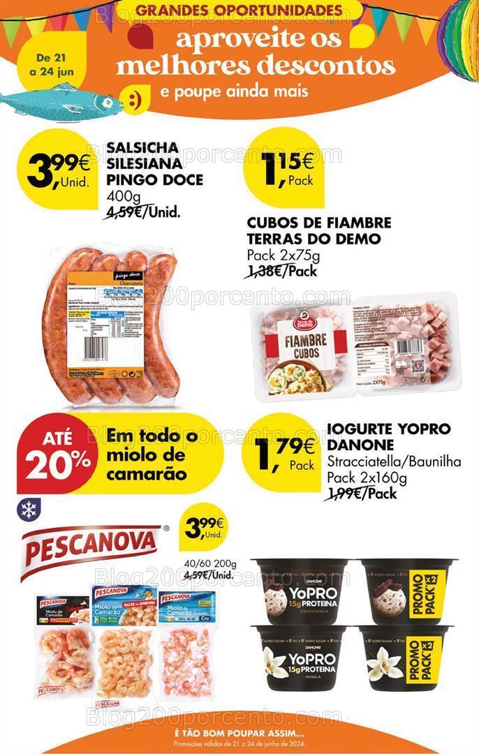 Antevisão Folheto PINGO DOCE Fim de Semana Promoções de 21 a 24 junho