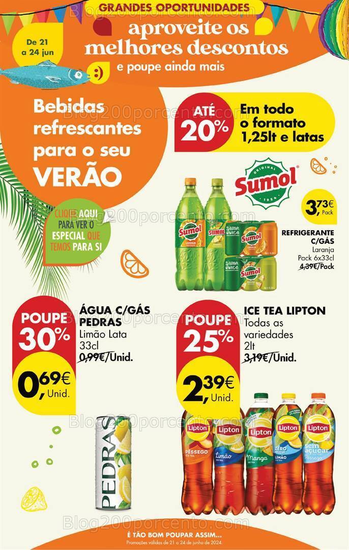 Antevisão Folheto PINGO DOCE Fim de Semana Promoções de 21 a 24 junho