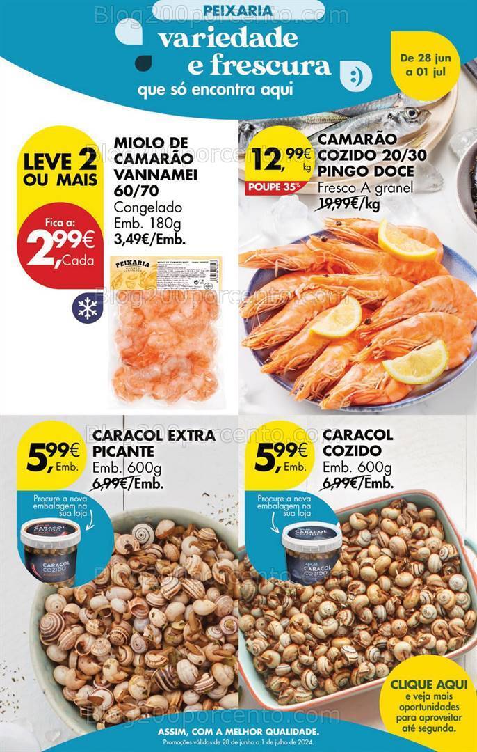 Antevisão Folheto PINGO DOCE Promoções Fim de Semana - 28 junho a 1 julho