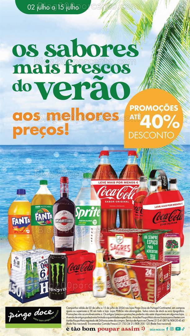 Antevisão Folheto PINGO DOCE Especial Bebidas Promoções de 2 a 15 julho