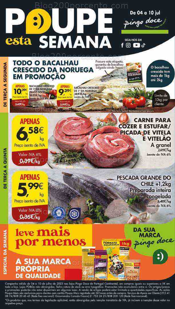 Antevisão Folheto PINGO DOCE Lojas Grandes Promoções de 4 a 10 julho