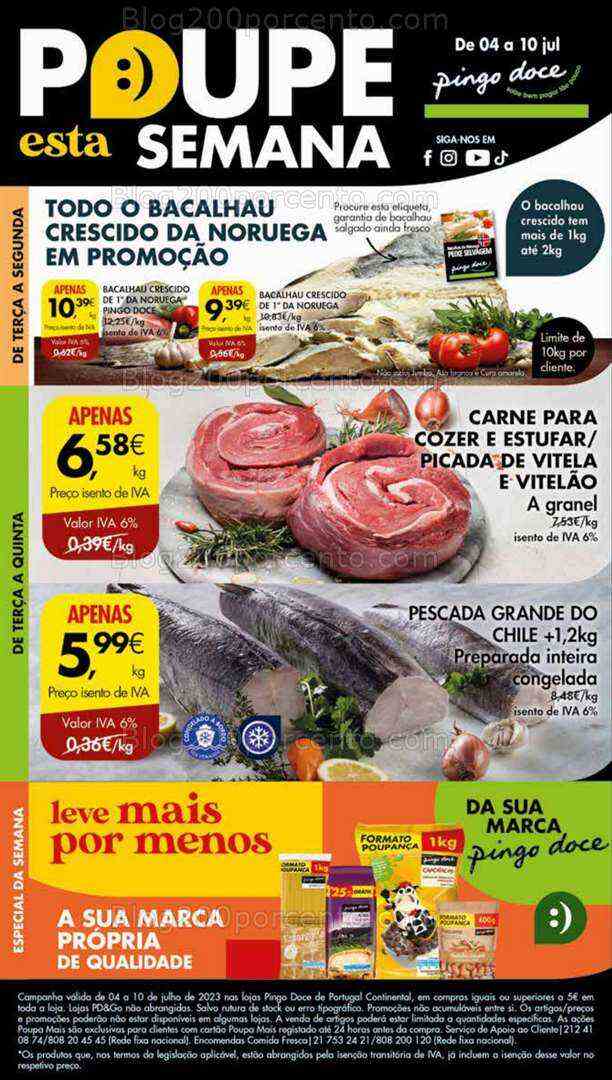 Antevisão Folheto PINGO DOCE Lojas Pequenas Promoções de 4 a 10 julho