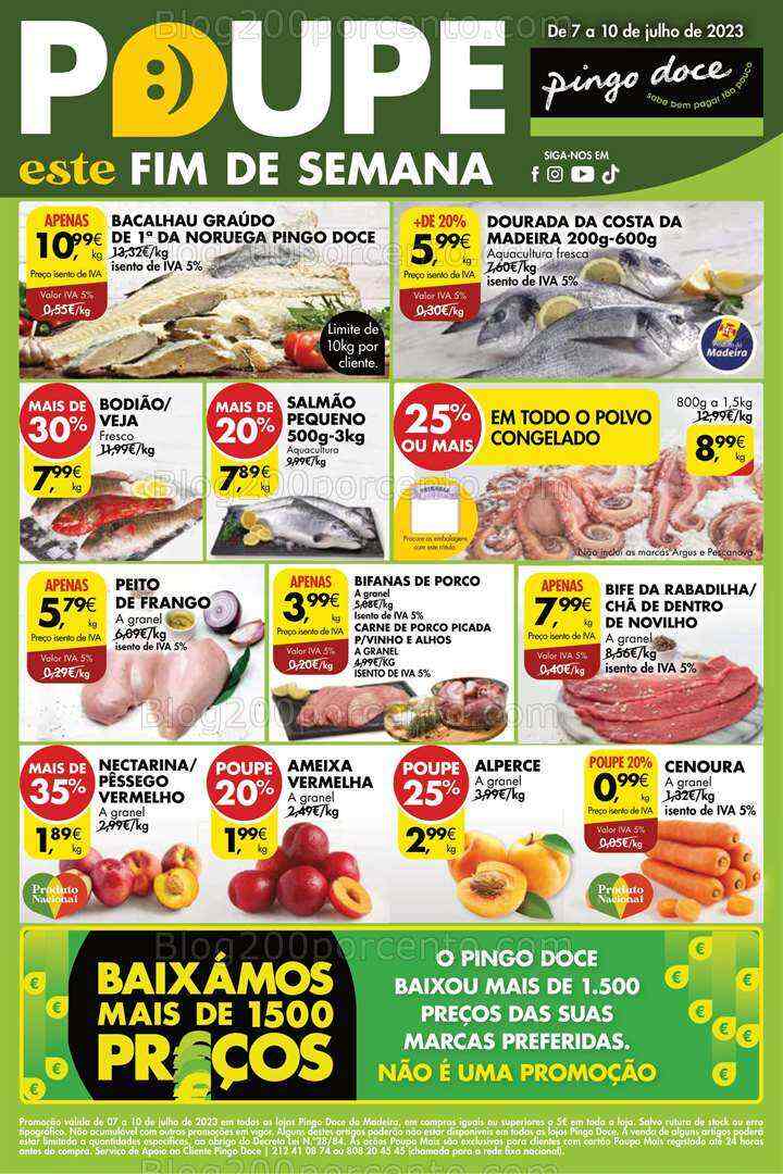 Antevisão Folheto PINGO DOCE Madeira Promoções Fim de Semana - 7 a 10 julho