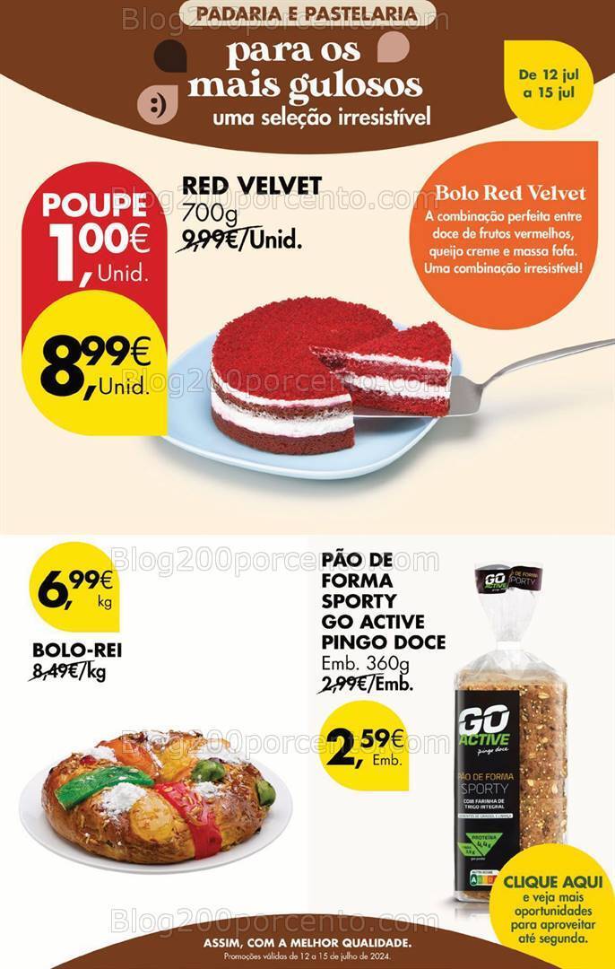 Antevisão Folheto PINGO DOCE Promoções Fim de Semana - Só 13 julho