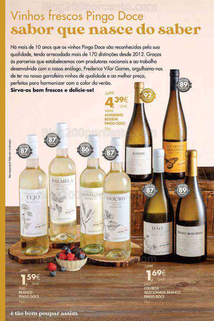 Antevisão Folheto PINGO DOCE Vinhos Promoções de 18 julho a 7 agosto