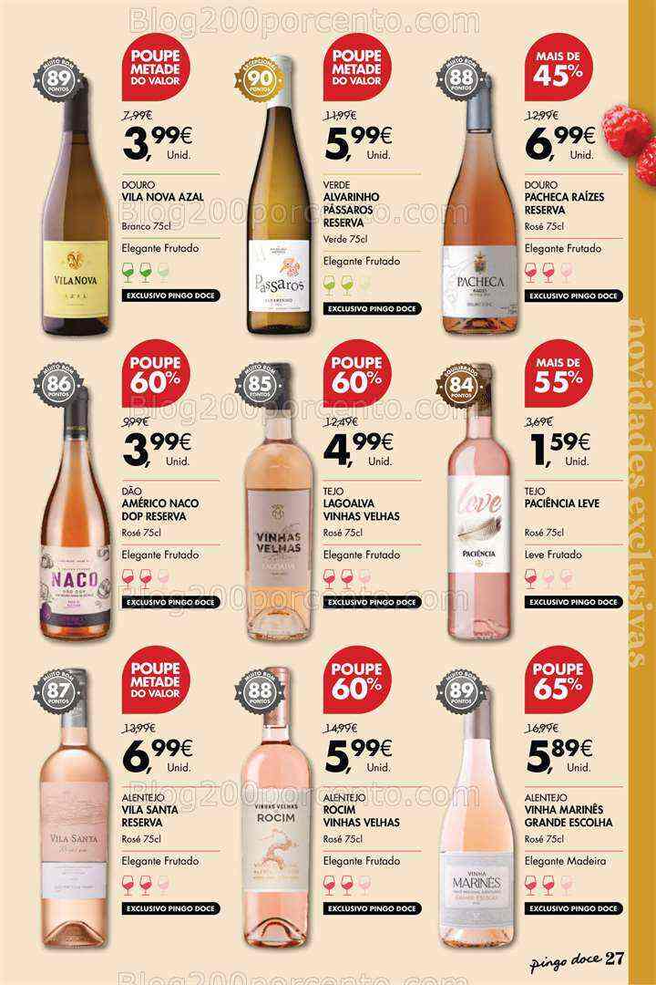 Antevisão Folheto PINGO DOCE Vinhos Promoções de 18 julho a 7 agosto