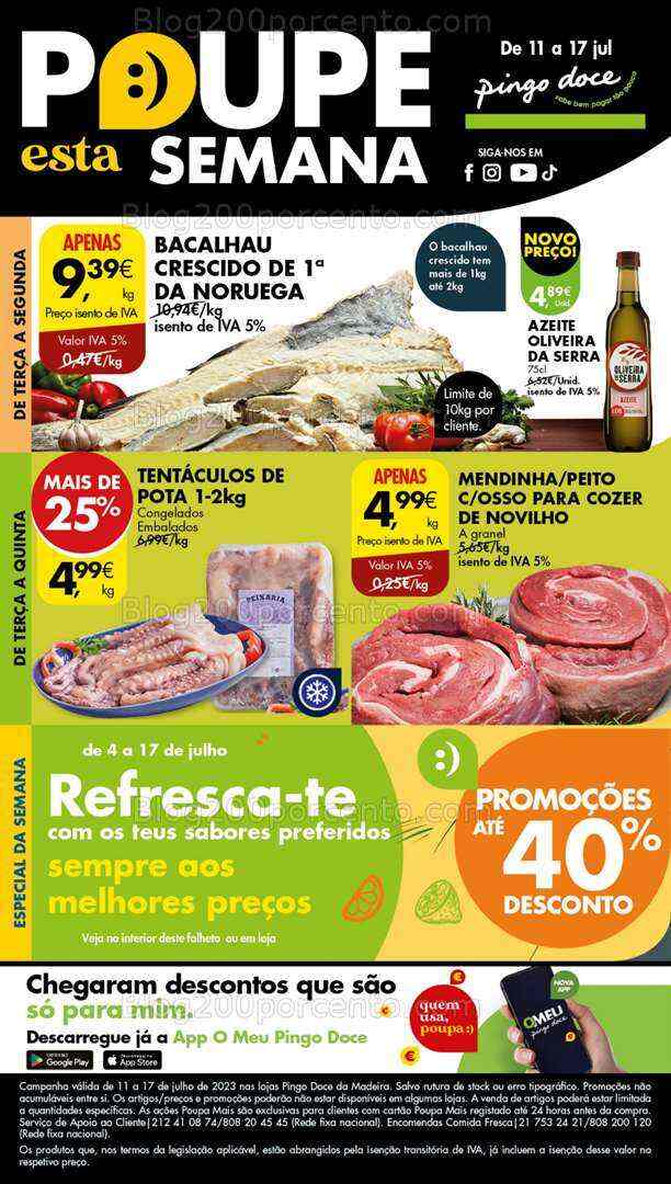 Antevisão Folheto PINGO DOCE Madeira Promoções de 11 a 17 julho
