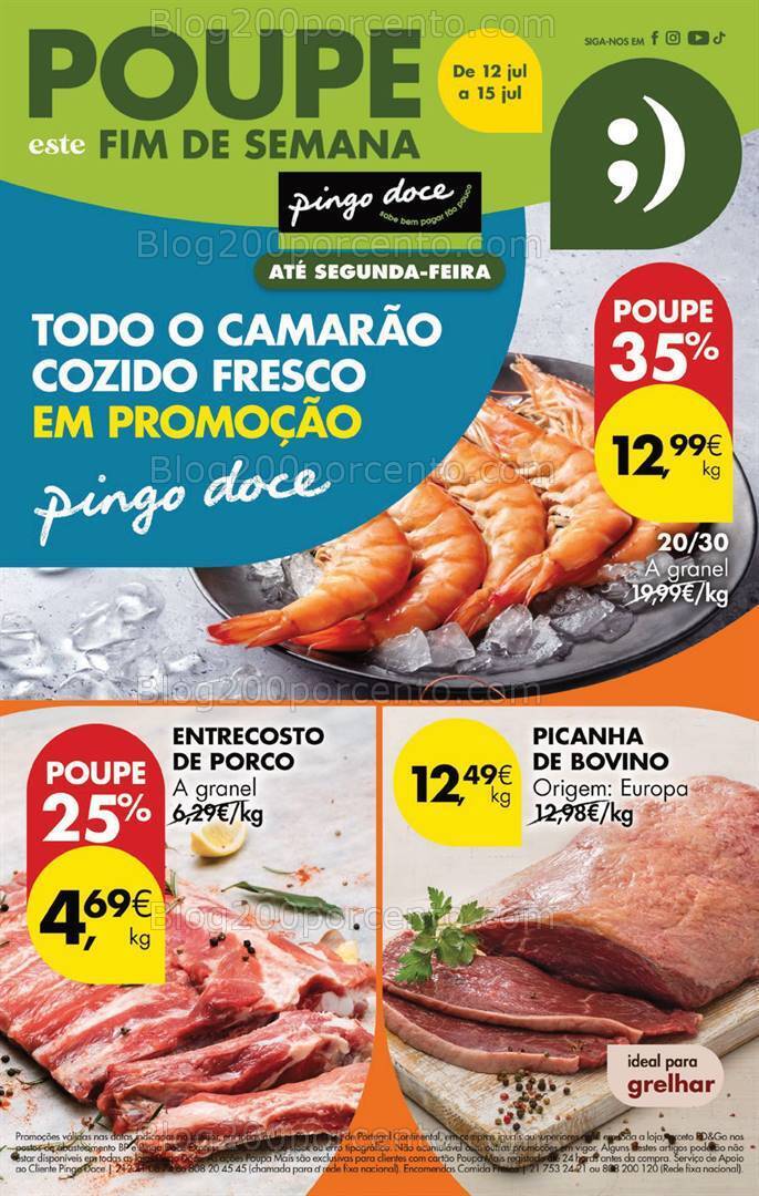 Antevisão Folheto PINGO DOCE Promoções Fim de Semana - 12 a 15 julho