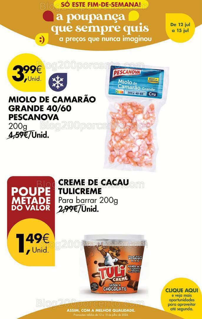 Antevisão Folheto PINGO DOCE Promoções Fim de Semana - 12 a 15 julho