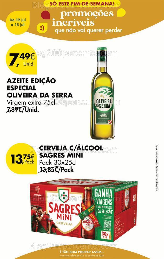 Antevisão Folheto PINGO DOCE Promoções Fim de Semana - 12 a 15 julho