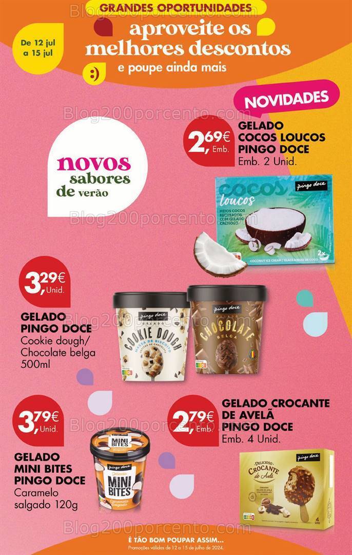 Antevisão Folheto PINGO DOCE Promoções Fim de Semana - 12 a 15 julho