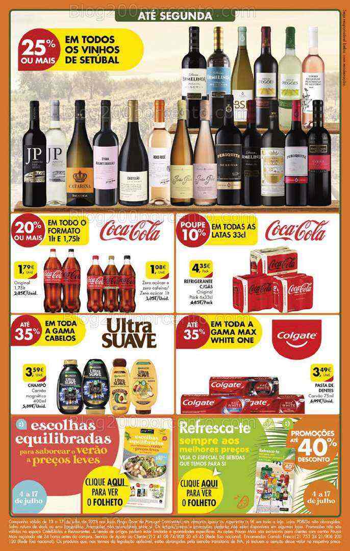 Antevisão Folheto PINGO DOCE Promoções Fim de Semana - 13 a 17 julho