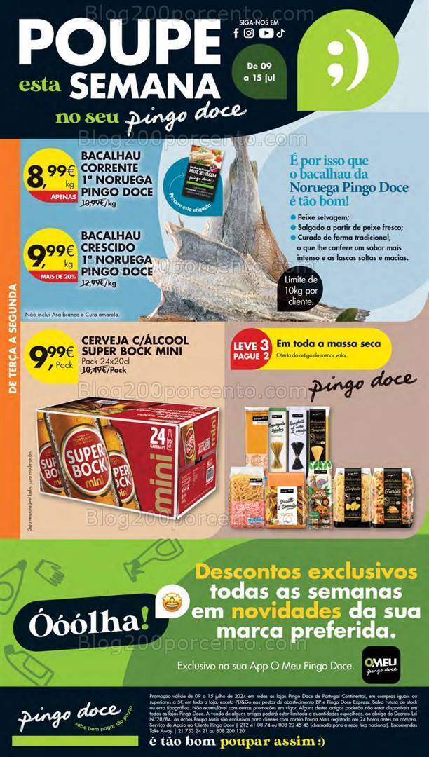 Antevisão Folheto PINGO DOCE Lojas Pequenas Promoções de 9 a 15 julho