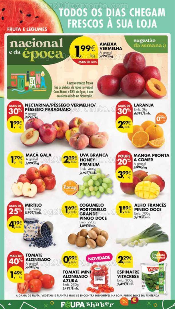 Antevisão Folheto PINGO DOCE Madeira Promoções de 9 a 15 julho