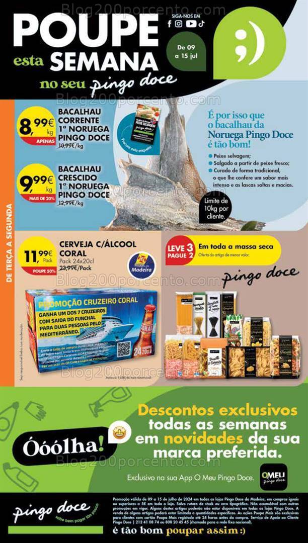 Antevisão Folheto PINGO DOCE Madeira Promoções de 9 a 15 julho