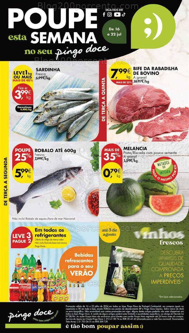 Antevisão Folheto PINGO DOCE Lojas Grandes Promoções de 16 a 22 julho